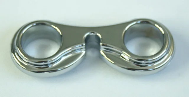 Chrom-Clip für Rankstab u. Zierstab Garten - zum Anstecken an Premium Rankstäbe aus Edelstahlrundstab 6 mm