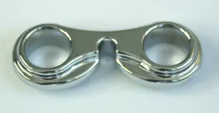 Chrom-Clip für Rankstab u. Zierstab Garten - zum Anstecken an Premium Rankstäbe aus Edelstahlrundstab 6 mm