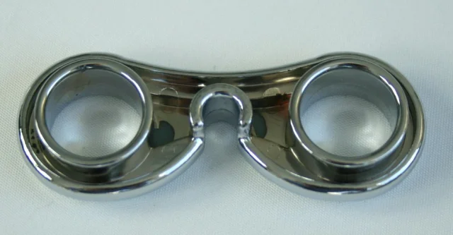 Chrom-Clip für Rankstab u. Zierstab Garten - zum Anstecken an Premium Rankstäbe aus Edelstahlrundstab 6 mm