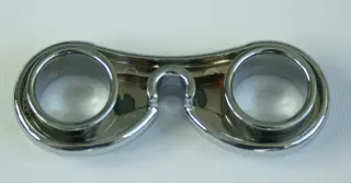 Chrom-Clip für Rankstab u. Zierstab Garten - zum Anstecken an Premium Rankstäbe aus Edelstahlrundstab 6 mm