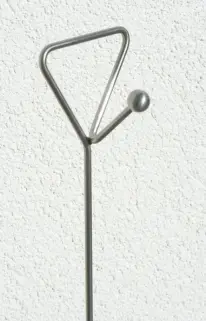 Premium Rankstab Handgriff 170 cm - mit Haken und Kugel - aus hochwertigem Edelstahl A4 als Rankhilfe für Stauden etc. und als Futterstab für Vögel