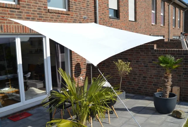 Vierecksonnensegel konkav 2,5 x 3 m - uni weiß