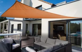 NEU - Sonnensegel - 460 cm - Farbe terracotta