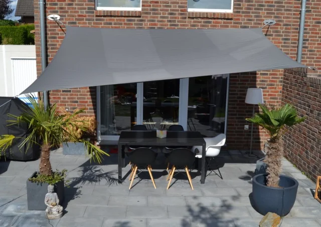 Vierecksonnensegel 3 x 4 m - Polyester - anthrazit