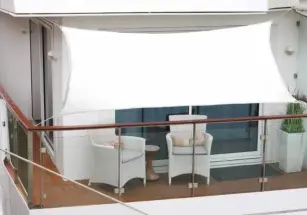 Balkonsonnensegel 270 x 140 cm weiß