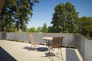 Balkonverkleidung aus HDPE-Gewebe - Farbe grau