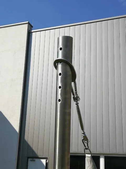 Höhenverstellbarer Edelstahlmast - 320 cm