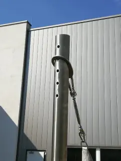 Sonnensegelmast Edelstahl 320 cm, mit 5 Bohrungen