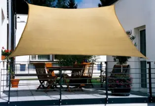 HDPE Balkonsonnensegel 270 x 140 cm weizen