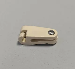 Laufhaken für alle Sonnensegel in Seilspanntechnik - 20 Stück - elfenbein - mit kleinen Edelstahlschrauben zum Anklemmen an das Faltsonnensegel