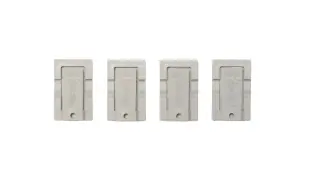 Laufhakenstopper 4x - hellgrau- für alle Sonnensegel in Seilspanntechnik System Peddy Shield