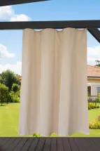 Outdoor Vorhang 180 x 250cm - geöst - elfenbein