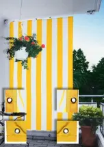 Sichtschutz Balkon mit Sonnensegeln in Seilspanntechnik