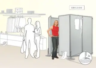Umkleidekabine Aufstellung im Freien oder in Räumen