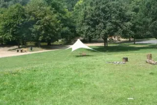 Sonnensegel-Pavillion