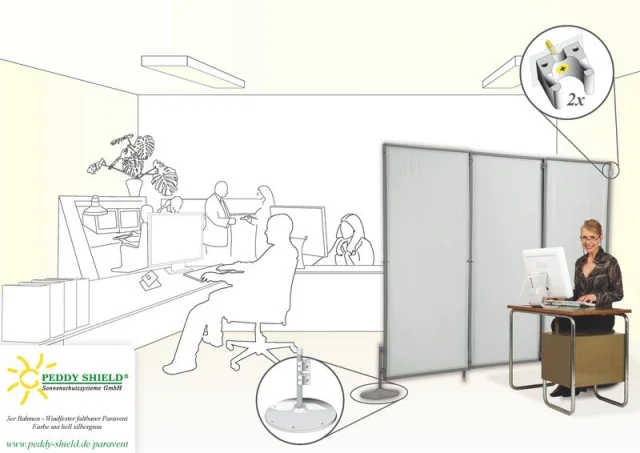 Spanische Wand & Sichtschutzwand aus steckbarem Sichtschutz Paravent