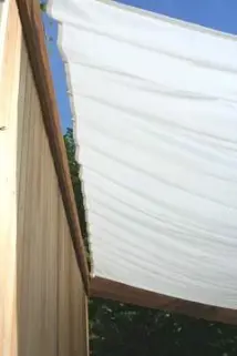 Schrägpergola für Seilspann-Sonnensegel