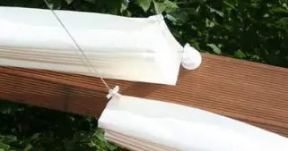 Schrägpergola für Seilspann-Sonnensegel