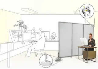 Sichtschutz Paravent - Sichtschutz mobil vielseitig mit einzigartigem Zubehör für Innen und Außen.