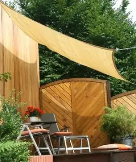 Vierecksonnensegel konkav für Terrasse, Garten und Camping