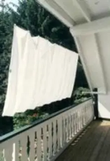 Bausatz Balkon-I für Loggiatyp-Balkone (eingeschnitten): Sonnensegel in Seilspanntechnik für Balkon Sonnenschutz