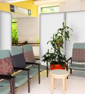 Paravent -Raumteiler und Umkleidekabine für viele Anwendungen