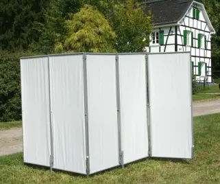 Paravent -Raumteiler und Umkleidekabine für viele Anwendungen