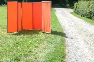 Paravent -Raumteiler und Umkleidekabine für viele Anwendungen