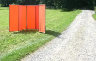 Sichtschutz Paravent als mobile, flexible Umkleidekabine: InDoor & OutDoor