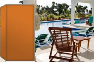 Sichtschutz Paravent als mobile, flexible Umkleidekabine: InDoor & OutDoor