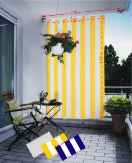 Senkrecht-Sonnensegel für Balkone