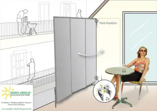 Sichtschutz Dachterrasse mit Sichtschutz Paravent als spanischer Wand.