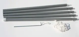 Aufstellung Vierecksegel im Garten - Montagestange Sonnensegel