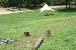 Sonnensegel-Pavillion