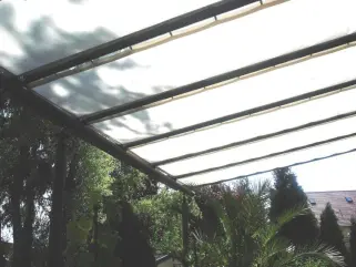 Terrassenbeschattung - Glasdach Metall