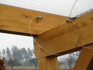 Überdachung Terrassendach mit Faltsonnensegeln
