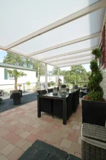Glasdach Veranda Sonnenschutzsegel