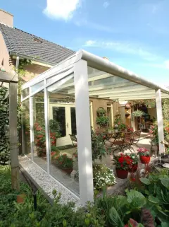 Glasdach Veranda Sonnenschutzsegel