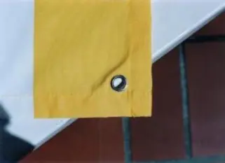 Snekrecht-Sonnensegel 230 x 140 cm mit Metallöse in beiden unteren Ecken und 60 cm darüber