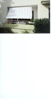 Sonnenschutz Balkon mit Sonnensegel 270 x 140 cm - uni weiß - mit Bausatz Balkon-I