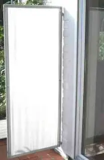 Windfeste Wandbefestigung 1er Sichtschutz Paravent mit 2x Wand-Clips