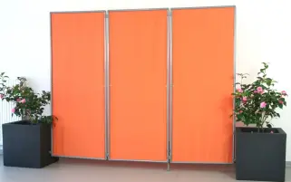 Pflanztopf mit 2x Wand-Clip für Standsicherheit Raumteiler