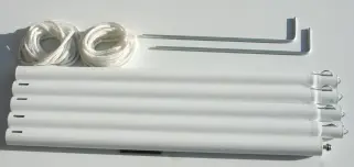 Mittelschwerer Montagestab 2,7 m mit 2x Spannkordel + 2x Stabhering