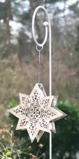 Lichtampel an Zierstab Evolvente (Hirtenstab) aus hochwertigem Marine-Edelstahl