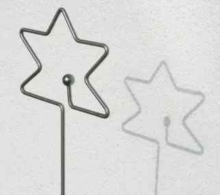 Zierstab Stern mit Kugel - Schattenbild