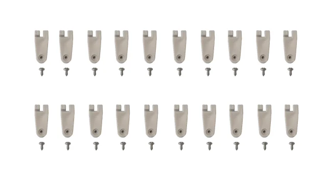 Laufhaken für alle Sonnensegel in Seilspanntechnik - 20 Stück - Farbe hellgrau