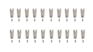 Laufhaken für alle Sonnensegel in Seilspanntechnik - 20 Stück - Farbe hellgrau