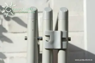 Balkon Windschutz mit mobilem Paravent