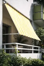 Bausatz Balkon-I für Loggia-Typ-Balkone (eingeschnitten): Sonnensegel in Seilspanntechnik für Balkon-Sonnenschutz