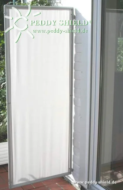 Balkon Sichtschutz und Balkon Windschutz mit mobilem faltbarem Sichtschutz-Paravent